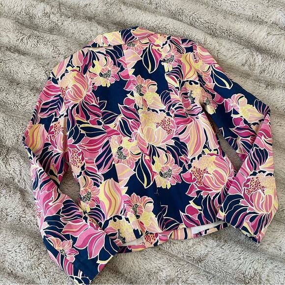 Tailor New York Floral Peony Pink & Navy Blazer - Picture 4 of 6